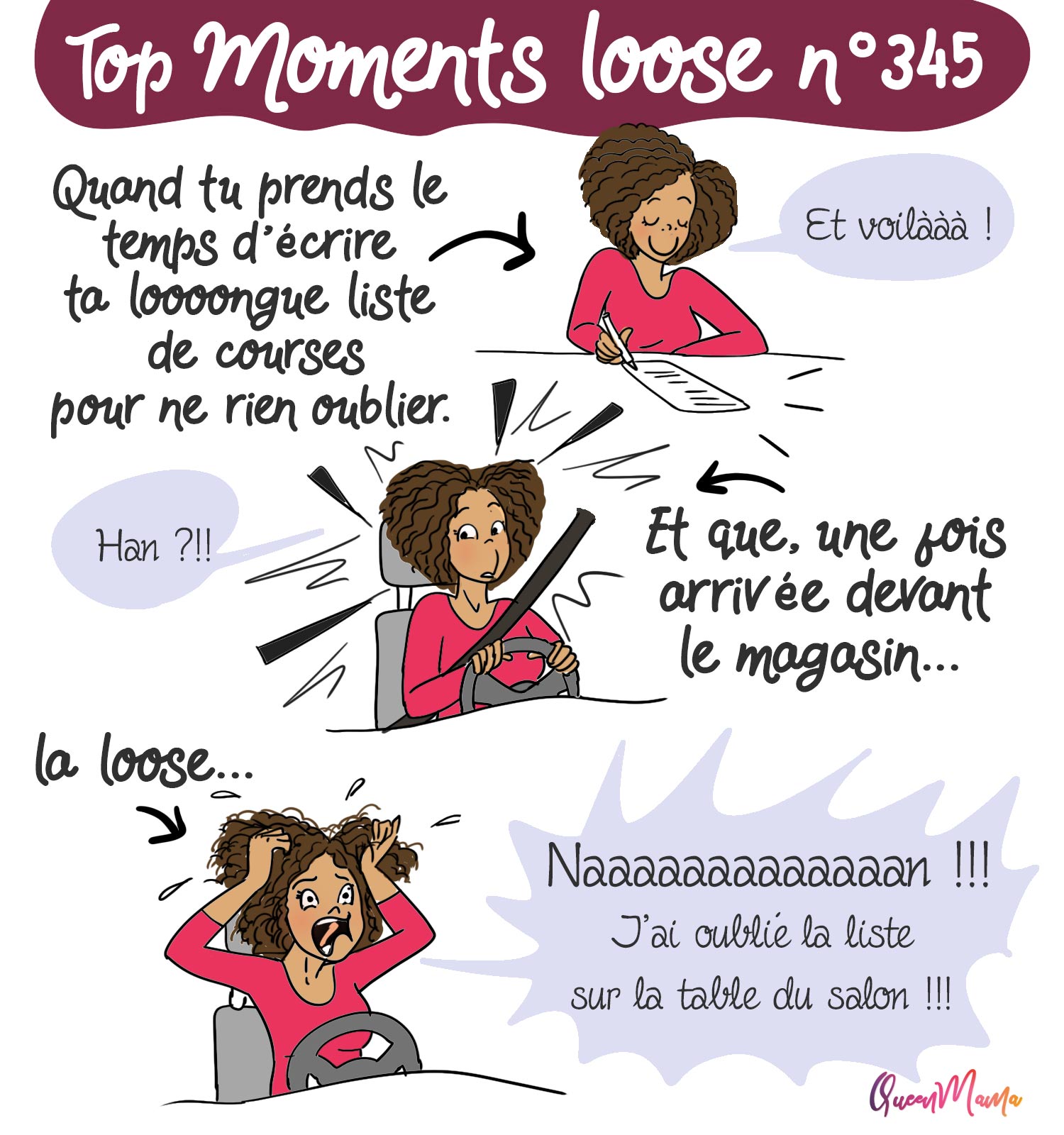 Quand tu oublies ta liste de courses